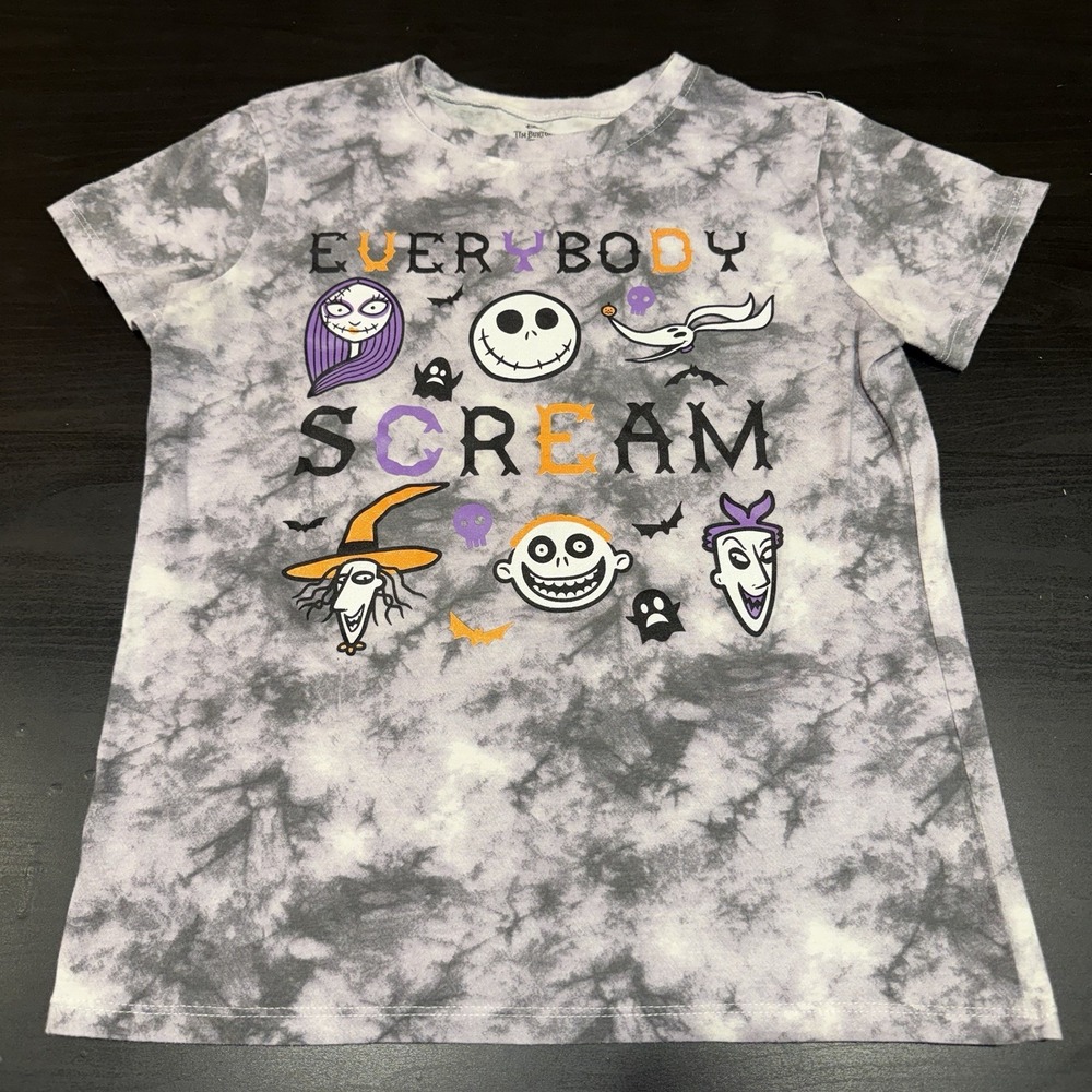 Girls' Disney Nightmare Before Xmas 'Everybody Scream' Halloween Shirt L 10/12